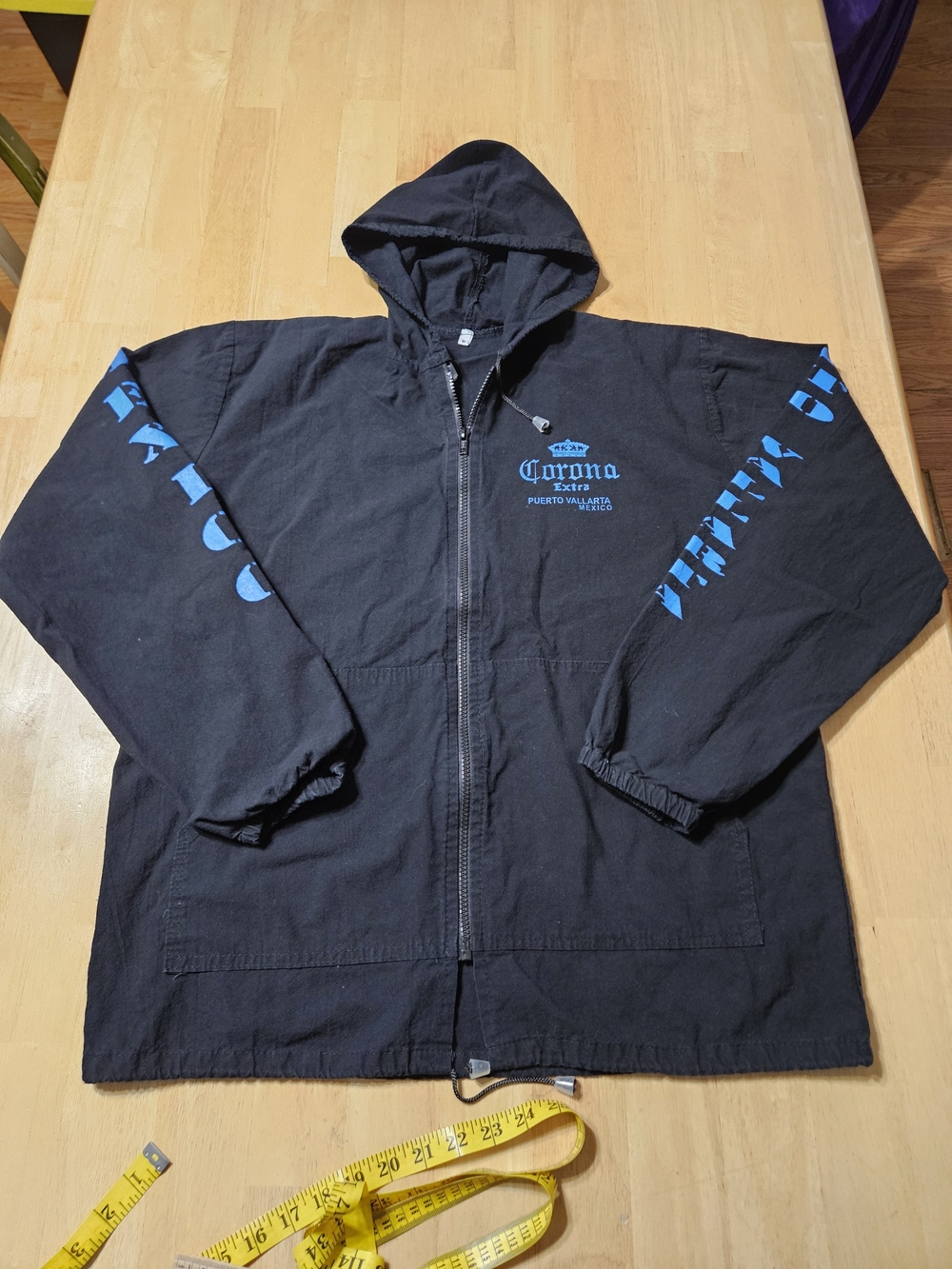 Vintage Corona Extra Beach Club Puerto Vallarta Mexico Jacket L Cotton @D1